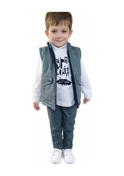İrem Çocuk Giyim Erkek Çocuk Yelekli Baskılı Sweatshirt Gabardin Pantolon Turkuaz Renk Üçlü Takım Turkuaz İrem Çocuk Giyim Erkek Çocuk Yelekli Baskılı Sweatshirt Gabardin Pantolon Turkuaz Renk Üçlü Takım Turkuaz
