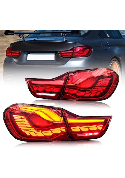 Bmw F33 4.seri 2014-2020 Kırmızı Dragon Gts Ledli Arka Stop Lambası