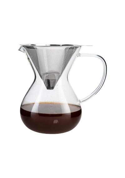 , Cam Kahve Demleme Çelik Süzgeçli 850 Ml, Tek Ebat, Çok Renkli Aeropress