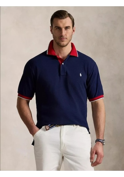 Polo Ralph Lauren Polo Yaka Tişört Lacivert-kırmızı