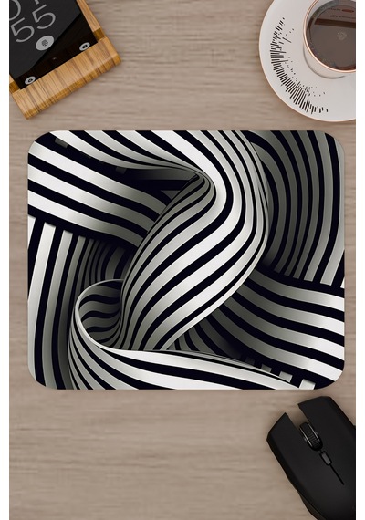 Realistik Çizgi Kaymaz Dikişli Kauçuk Oyuncu Mousepad V5 - 22x18 Gaming Mouse Pad Fare Altlığı