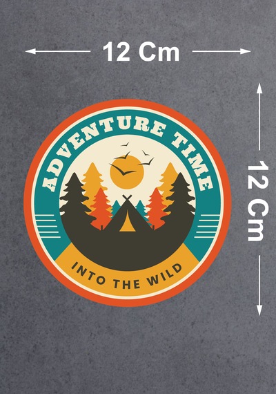 Adventure Time Sticker - 4x4 Kamp Vahşi Doğa Off Road Sticker -araba Oto Karavan Motosiklet Cam Sticker - 00117 12X12 Cm