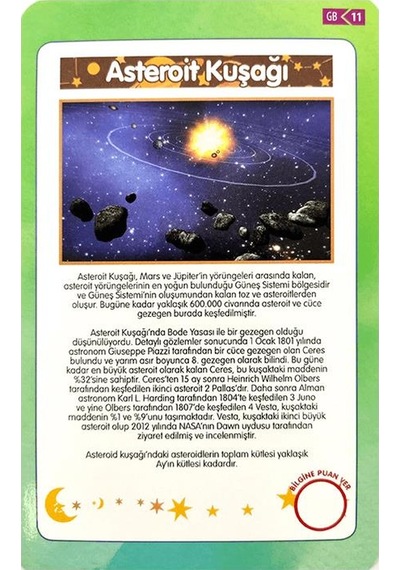 Gök Bilimi Ve Uzay Eğitici Kartlar - Etkinlik Kartları