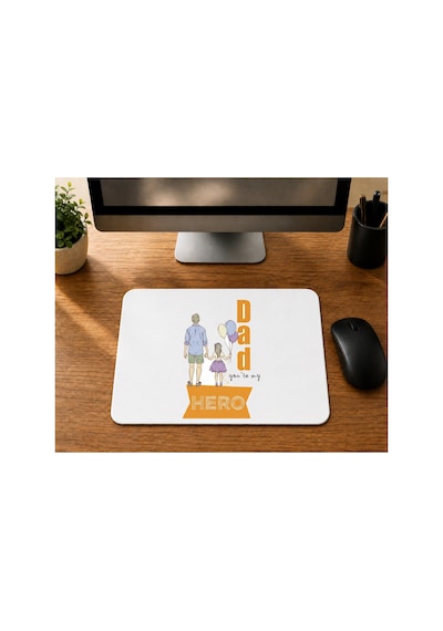 Hero Baba&kız Baskılı Mousepad - Babaya Hediye Bilgisayar Altlığı