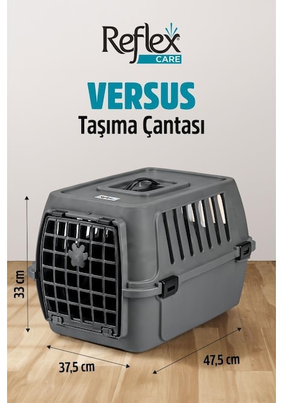Reflex Care Versus Pet Taşıma Çantası Gri 47,5 X 37,5 X 33 Cm
