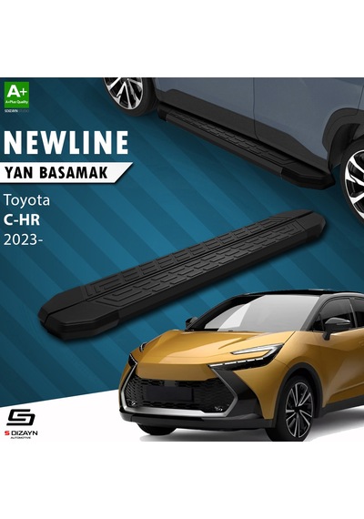 S-dizayn Toyota C-hr 2 Newline Siyah Yan Basamak 173 Cm 2023 Üzeri A+ Kalite