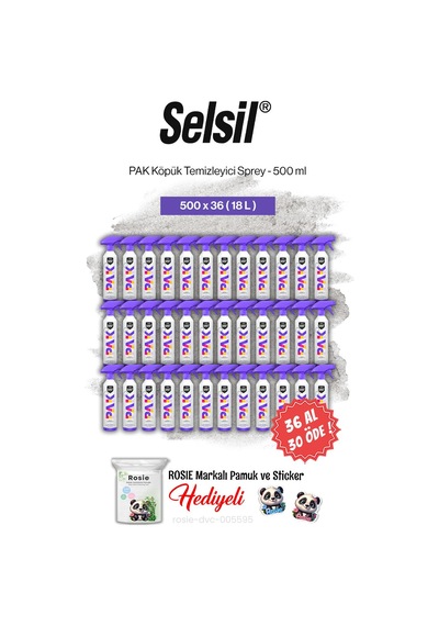 Selsil 36 Al 30 Öde Pak Köpük Temizleyici Sprey 500 Ml Ve Rosie Pamuk