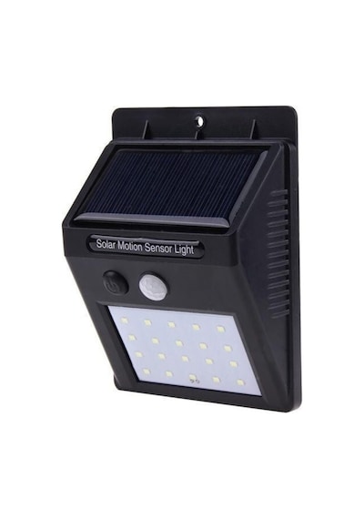 Fotoseli Led Lamba Işık Sensörlü Güneş Enerjili Solar Duvar Kapı Kamp Bahçe Beyaz