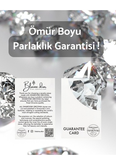 Swarovski Tek Taş Yuvarlak Detaylı 925 Ayar Gerçek Gümüş Kadın Kolye