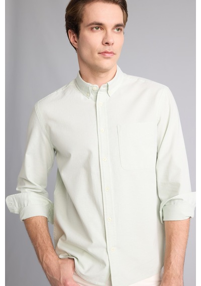 Defacto %100 Pamuk Regular Fit Polo Yaka Oxford Basic Uzun Kollu Gömlek A8028ax26autr368 Turkuaz-tr368 Defacto %100 Pamuk Regular Fit Polo Yaka Oxford Basic Uzun Kollu Gömlek A8028ax26autr368 Turkuaz-tr368