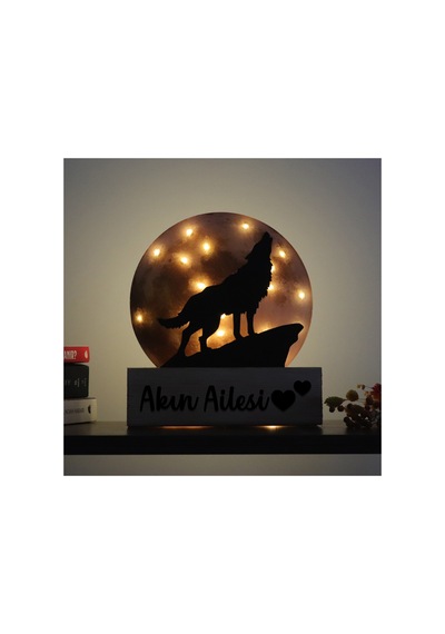 Led Işıklı Pleksi Dolunay Kişiselleştirilebilir Dekoratif Biblo Ursula Kurt Anahtar Askılığı Sarı - 737202186
