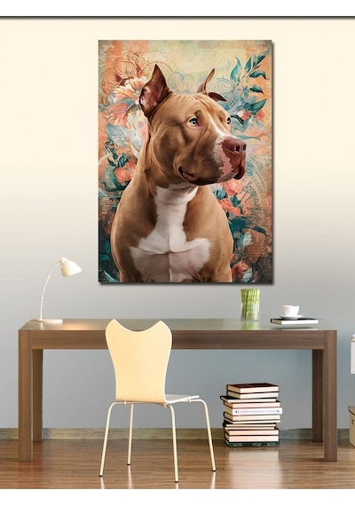 Kanvas Tablo Point Fon Ve Köpek 50cmx70cm