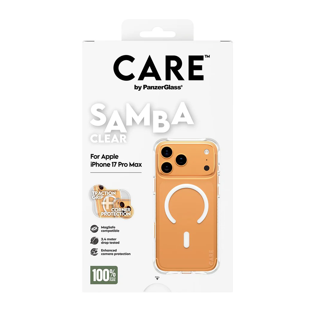 Panzerglass Care Apple iPhone Uyumlu  17 Pro Max Fashionable Case Samba Magsafe Şeffaf Kılıf