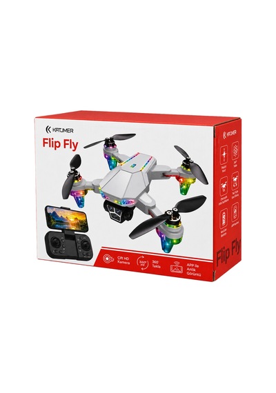 S109 Flip Fly Çift Kameralı Katlanabilir Drone 480p, Fırçasız Motor, Wi-fi Görüntü Aktarımı, Optik Akış, 156,6 G Gri