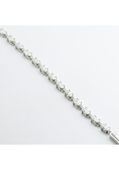 Sıra Taşlı Su Yolu Sky Diamond Gümüş Bileklik Gümüş