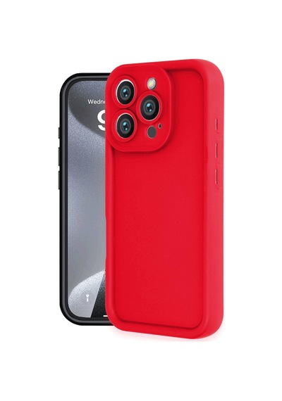 Apple iPhone  Uyumlu- 16 Pro Max Kılıf Viera Silikon - Kırmızı