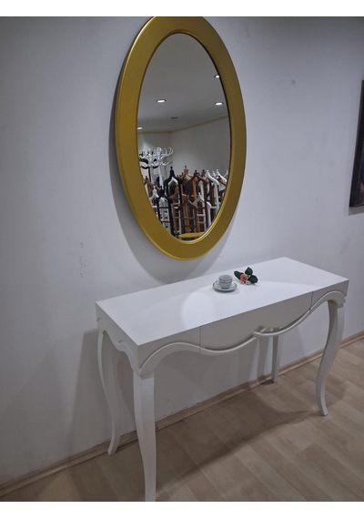 Dresuar Cnc Çökertme 90671 Model Oval Gold Renk Ayna Lake Beyaz Tabla Kayn Aslan Ayak Beyaz - Gold Dresuar Cnc Çökertme 90671 Model Oval Gold Renk Ayna Lake Beyaz Tabla Kayn Aslan Ayak Beyaz - Gold