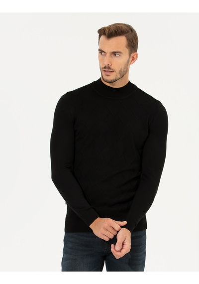 Pierre Cardin Erkek Siyah Triko Kazak 50259865-vr046 Siyah