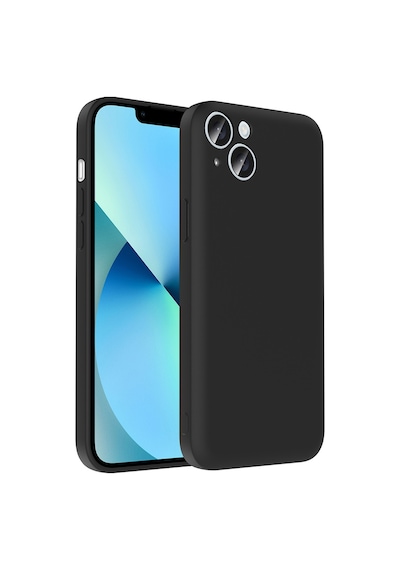 Apple Uyumlu iPhone 14 Kılıf Kamera Korumalı Kartlık Hazneli Zore Vitra Kapak Siyah