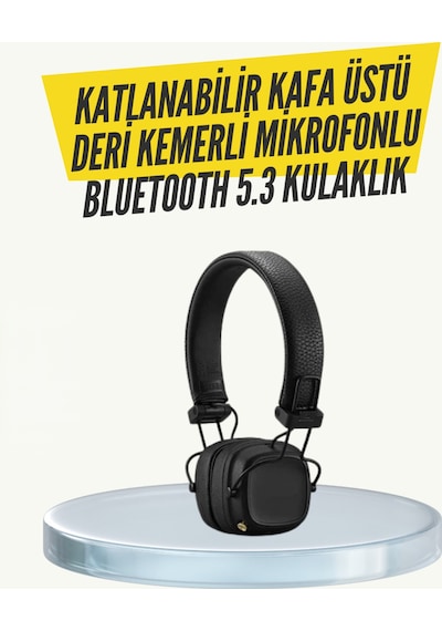 Ergonomik Konforlu Kablosuz Kulak Üstü Bluetooth Kulaklık -