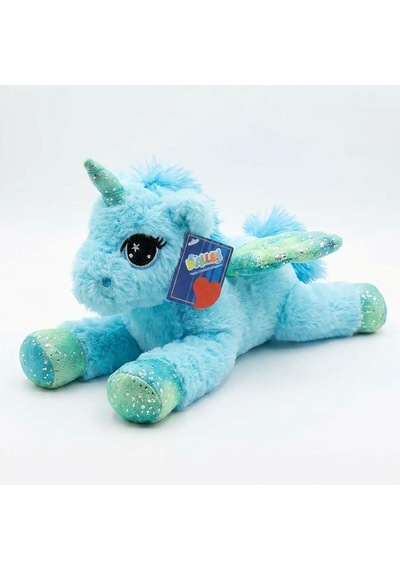 Işıltılı Yatan Peluş At Oyuncak 30 Cm Yumuşacık Bebek Ve Çocuk Uyku Arkadaşı