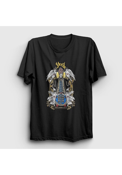 Presmono Unisex Papa Emeritus 4 Ghost T-shirt Siyah
