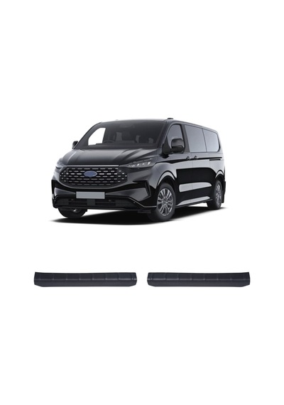Ford Transit Custom 2023 Ve Sonrası Uyumlu Kapı Eşiği Koruma Abs 2 Parça Parlak Siyah