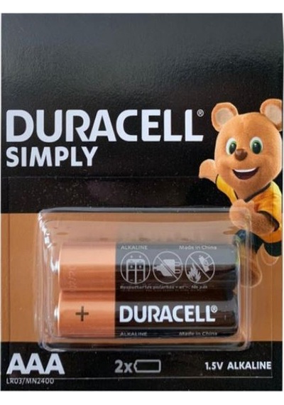 Duracell LR03/MN2400 Simply AAA İnce Kalem Pil 2'li