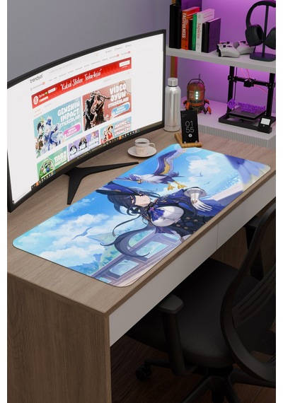 Clorinde Genshin Impact Anime Gacha V5 - 90x40 Xxl Gaming Mouse Pad Fare Altlığı