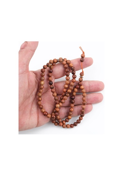 Gül Ağacı 99luk Küre Kesim 6mm Namaz Tesbih Kahverengi