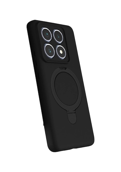 Xiaomi Mi 14t Pro Regal Magsafe Standlı Kapak - Siyah Düz Renkli