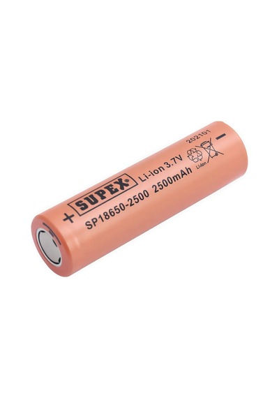 Supex Sp18650-2500 3.7v 2500mah Li-ion Düz Kafa Pil