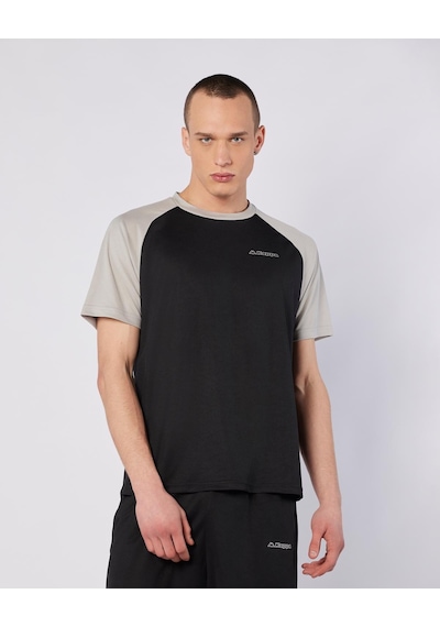 Kappa Kuby Tee Erkek Siyah-gri Regular Tişört Siyah - Gri