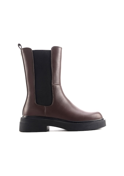 5in1Canpolat Nine West Candıd 4pr Kahverengi Kadın Chelsea 093 Ekru
