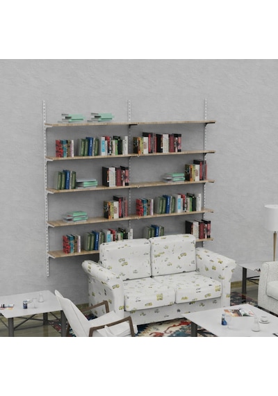 5 Katlı Dekoratif Kitaplık Rafı - Beyaz Renkli, Duvar Rafı, Dekoratif Raf, 30x60x60 Cm Beyaz 5 Katlı Dekoratif Kitaplık Rafı - Beyaz Renkli, Duvar Rafı, Dekoratif Raf, 30x60x60 Cm Beyaz