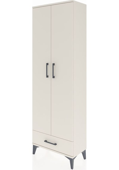 Arges Dolap 2 Raflı Tek Çekmeceli Tek Askılı 60x30x182 Aytaşı... Aytaşı