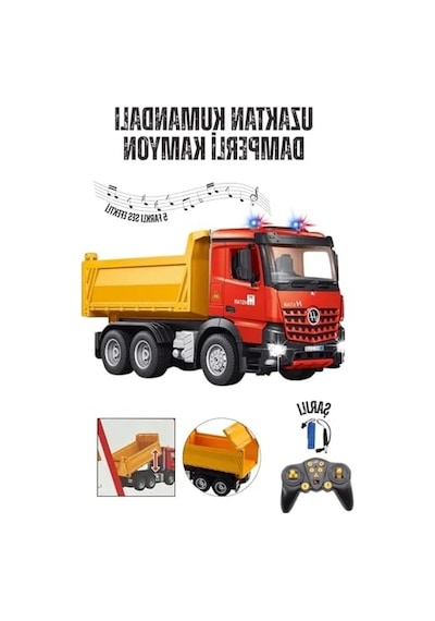 Uzaktan Kumandalı Şarjlı Damperli Kamyon, Işıklı Ve Sesli Özellikler