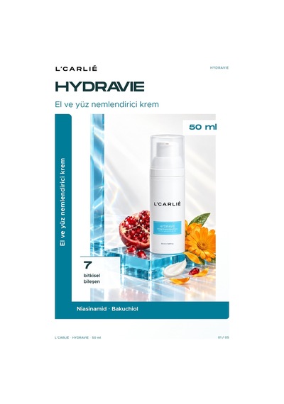 L'carlıe Hydravie Yoğun Nemlendirici Yüz Kremi Kuru Ve Hassas Ciltler 50 Ml
