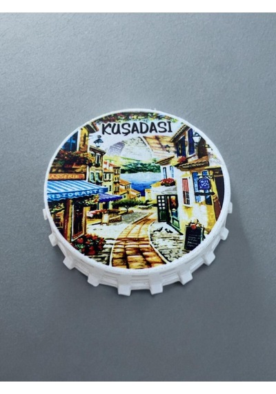 Kuşadası Temalı Kapak Şeklinde Açacak Magnet Şişe Açacağı 82215352