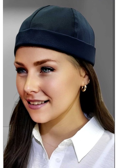Unisex %100 Pamuklu Docker Şapka Lacivert