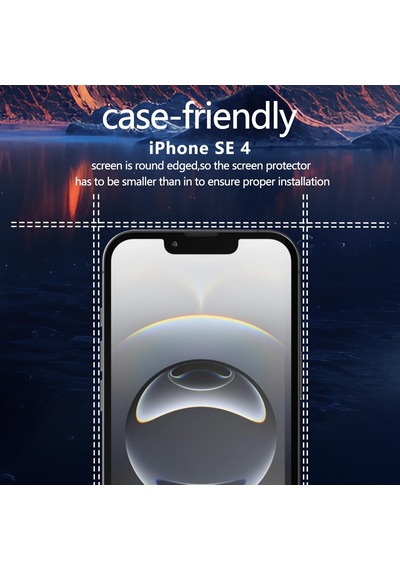 Apple Uyumlu   iPhone 16e Hayalet Ekran Koruyucu Kırılmaz Cam Privacy Camı