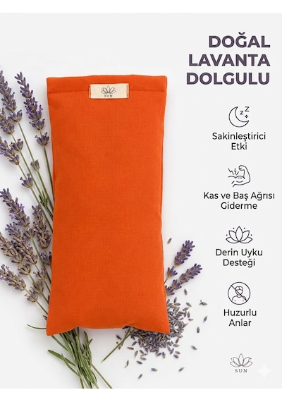 Lavanta Dolgulu Yoga Göz Yastığı Meditasyon Göz Maskesi Uyku Ve Rahatlama Yastığı Aromaterapi Göz Pedi Turuncu