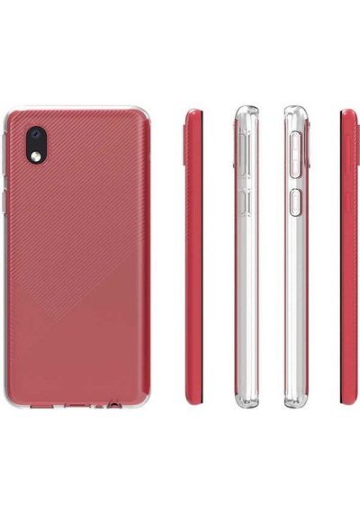 Rba Aksesuar Galaxy Uyumlu A01 Core Kılıf Rba Süper Silikon Kapak - Renksiz Çok Renkli