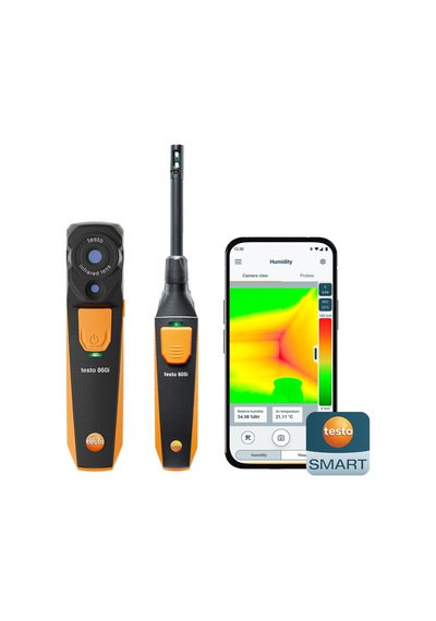 Testo 860i Kalıp Seti - Termal Görüntüleme Kamerası Testo 860i, Bluetooth Nem Sensörlü Testo 605i 8724 0084