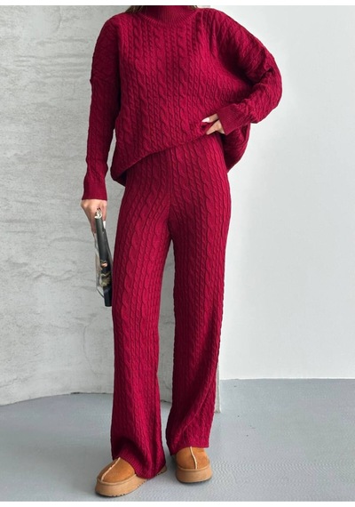 Asur Boutique Asur Butik Kadın Atkılı Triko Standart Beden Takım 38-42 Bordo Asur Boutique Asur Butik Kadın Atkılı Triko Standart Beden Takım 38-42 Bordo