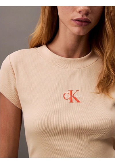 Ck Jeans Kadın Monogram Baby T-shirt Lv047ab802-rm7 Çok Renkli