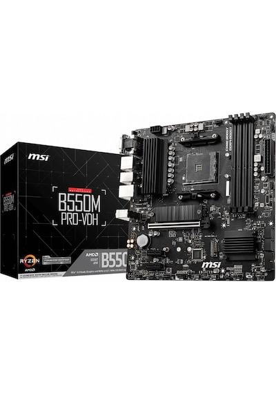MSI B550M Pro-VDH AMD B550 4400 MHz (OC) DDR4 Soket AM4 mATX Anakart