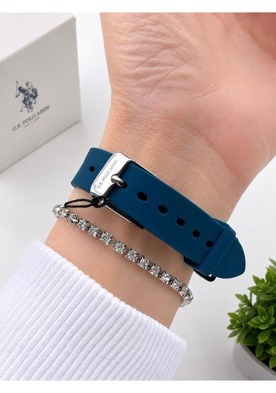 U.s.polo Assn Silikon Kordon 3 Atm Suya Dayanıklı Spor Kadın Kol Saati Uspa.2089.b03 Lacivert