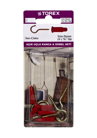 Elaletionline Açık Uçlu Kanca Ve Dübel Set M6 19x70 - 764025693 Diğer
