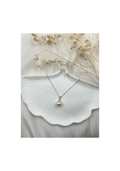 Lunarie İnci Damla Kolye Vintage Zarif Kararmaz Antialerjik Rose Gold